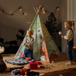 Cort mare Harta Lumii Play Tepee Multicolor Sunny